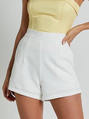 Showpo ALONG THE RIDE MINI SHORTS - TAILORED SHORTS IN WHITE